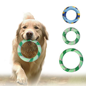 C4P toptan özelleştirmek logosu çeşitli renk toksik olmayan kauçuk köpek yüzük sert köpek kauçuk oyuncak daire köpek oyuncak - Product Image 1