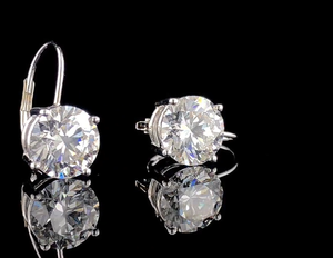 ต่างหูเพชรทรงห่วง 4.00 กะรัต ได้รับการรับรองจาก IGI เพชรเพาะเลี้ยงในห้องปฏิบัติการ ทองคำแท้ 14K เครื่องประดับชั้นดี - Product Image 3