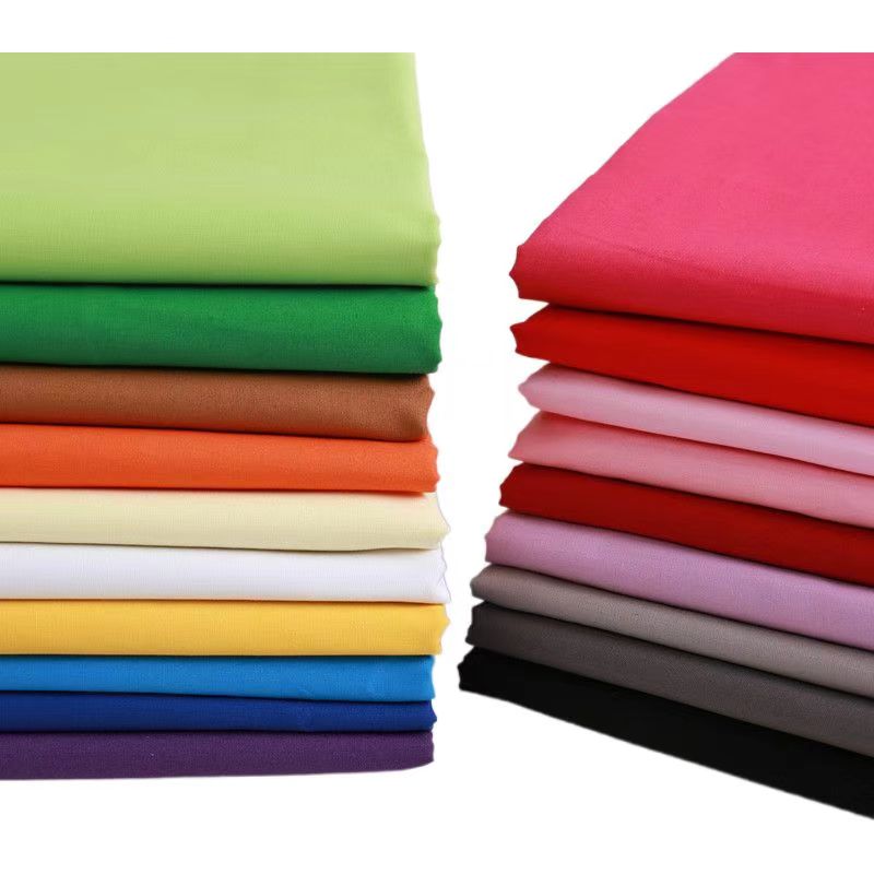 Cotton Poplin Fabric Roll Plain 40s*40S 115-120gsm High Yarn Count And High Density Dyed Poplin Cotton Fabric For Dress