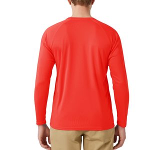 เสื้อว่ายน้ำผู้ชาย UPF rash GUARD เสื้อเชิ๊ตแขนยาวซับเหงื่อแห้งเร็วน้ำหนักเบาทนทานต่อรอยยับสำหรับผู้ใหญ่ - Product Image 3