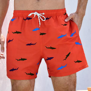 2023 Short de plage de maillots de bain de fitness pour hommes imprimé de logo personnalisé avec nouveau design de tronc imperméable - Product Image 6