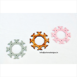 Servilletero de Madera Cortado con Láser, Decoración para Bodas, Restaurantes y Hogar, Posavasos Geométricos Personalizados de MDF, Hebilla para Servilletas - Product Image 2