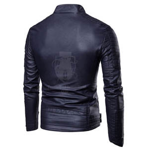 Chaqueta de Cuero para Hombre, Invierno, Resistente al Viento, Transpirable, Cuello Alto, Logotipo Frontal, Alta Calidad, Hecha en Pakistán - Product Image 2