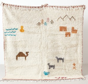 Alfombra de Beni Ourain, auténtico, marroquí, hecha a mano, Azilal, tapete marroquí en varios colores - Product Image 2