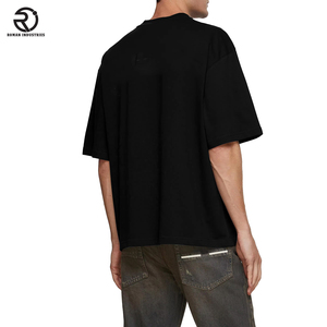 เสื้อยืดผ้าฝ้าย300 GSM โอเวอร์ไซส์สำหรับผู้ชายเสื้อยืดครอปบ็อกซี่พิมพ์ลาย - Product Image 6