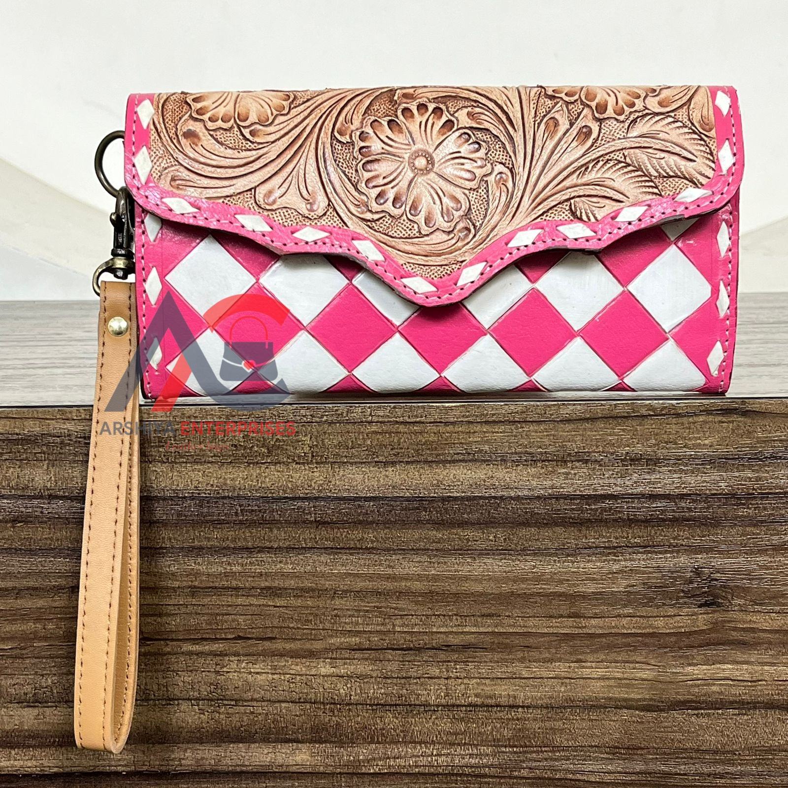 Pink and White Checkered