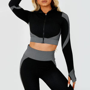 Ensemble de leggings et soutien-gorge de sport respirant avec strass sur mesure, taille plus, très demandé par l'industrie Fazn, vêtements de sport pour femmes - Product Image 3