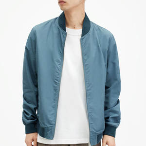 Ropa de calle Chaqueta de bombardero de tela cómoda para hombre Ropa de invierno Estilo con cremallera Bolsillos laterales Chaquetas de bombardero para hombre - Product Image 3