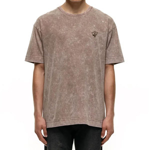 T-shirts pour hommes de qualité supérieure, effet délavé, tissu léger en mélange de coton, look élégant, idéal pour les voyages et les activités de plein air - Product Image 1