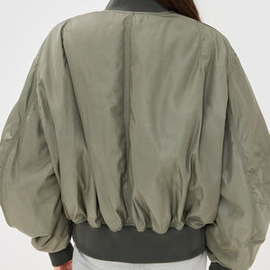 Vestes de bombardier de femmes de couleur unie et de modèle/vestes de bombardier confortables respirables à la mode de femmes de dernier style à vendre - Product Image 2