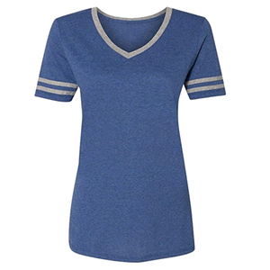 Premium Women Eco-Friendly Quick Dry Polyester/Cotton V-neck Casual Breathable Plus Size Logo T <b>Shirts</b> Soft Loose Fit Summer - Product Image 2