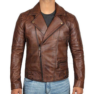 Veste en cuir pour homme avec logo personnalisé, vente en gros, meilleure matière, utilisation extérieure, respirante, imperméable, coupe-vent, en cuir de vache, fonction chauffante - Product Image 4