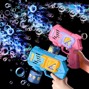 Juguetes iluminados de parque de atracciones para fiesta de boda, Varita de burbujas LED, cohete <span class=keywords><strong>Boom</strong></span>, máquina automática de burbujas para niños, pistola de burbujas, máquina de Juguetes - Product Image 3