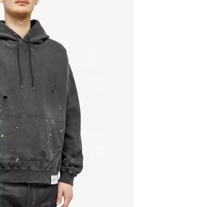 Sudaderas con Capucha para Hombre de Algodón Grueso, Calidad Premium, Color Sólido Desgastado, Talla y Logotipo Personalizables, Transpirables y de Secado Rápido - Product Image 6