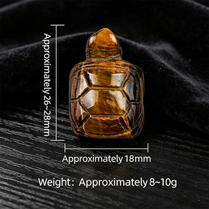 Ornement sculpté en forme de tête de <span class=keywords><strong>loup</strong></span> en pierre naturelle de 1 pouce (améthyste, quartz rose, œil de tigre), artisanat en cristal poli, écologique - Product Image 2