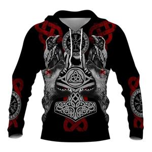 Sudaderas con capucha para hombre con estampado de piratas nórdicos, tendencia Hip Hop, ropa Vintage Harajuku, sudadera con capucha de gran tamaño, sudaderas informales de otoño e invierno - Product Image 6