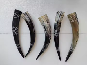 Cuerno Vikingo para Beber (de Búfalo) Ecológico, Hecho a Mano, de Forma Natural Moderna, Personalizado, Tallado a Mano por Saniya Handicraft - Product Image 6