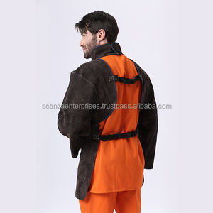 Chaqueta de Soldadura de Cuero Resistente Personalizada Scanza Enterprises SE-WS-008, Resistente a las Llamas, Ropa de Seguridad Protectora - Product Image 5