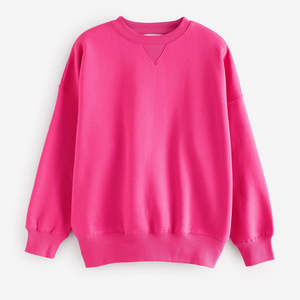 Wholesale OEM Printed Winter Front Logo Custom Colors Long Sleeve Fleece Solid Eco-Friendly Oversized Crew <b>Neck</b> Women sweatshirt - Product Image 4