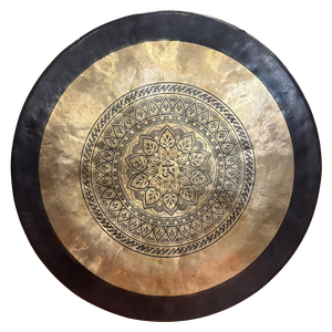 กระดิ่งโลหะสไตล์ทิเบตดั้งเดิมแกะสลักแบบฝังดีไซน์สำหรับการทำสมาธิโยคะธีมชาวพุทธสำหรับบ้าน - Product Image 1