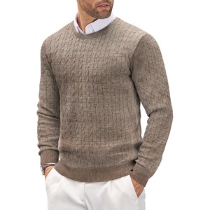 Handcrafted <b>Vintage</b> Style Ribbed Knit <b>Sweater</b> Men Minimalist Tech Inspired Cozy Fashion 100% Cotton Solid Pattern Customizable - Product Image 5
