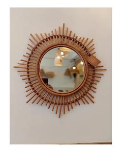 Espejo de pared decorativo de ratán Natural de Vietnam hecho a mano con diseño único adecuado para decoración del hogar/baño/espacio para exportación - Product Image 3