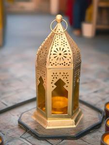 handmade Recycled Iron & Glass Lantern in many <b>colours</b>, Little Moroccan Lantern, Mini Glass Lantern, Moroccan Tealight Lantern - Product Image 4