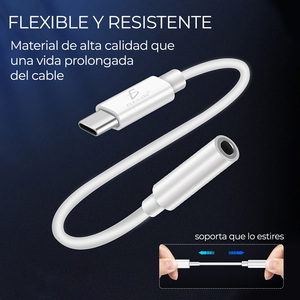 Divisor y Convertidor de Audio Tipo-C, Adaptador de Auriculares de 3.5mm - Product Image 3