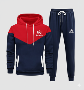 Fashionable Hooded Solid Winter Streetwear Tracksuit | Custom Color Two-Piece Set | High Quality 100% Cotton <b>Blend</b> - Product Image 1