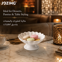 Bol à fruits sur piédestal en porcelaine blanche JOZING, écologique, 5,9 pouces, stock en liquidation, prix imbattable en gros, directement de l'usine