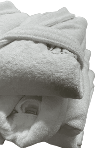 เสื้อคลุมอาบน้ำผ้าฝ้าย 100% แบบมีปกคลุมไหล่ ปรับแต่งได้ ขนาด M น้ำหนัก 912 กรัม สินค้าขายส่ง พร้อมโลโก้ ขนาด และสีที่กำหนดเองได้ - Product Image 2