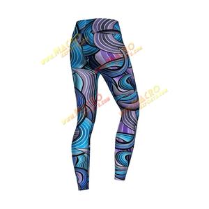 กางเกงเลกกิ้งออกกำลังกายเอวสูงสำหรับผู้หญิง พร้อมผ้าตาข่าย  รับสกรีนโลโก้ สไตล์ทางการ ป้องกันแบคทีเรียและระบายอากาศได้ดี - Product Image 5