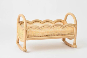 Nouveau berceau en rotin tissé à la main conçu pour les poupées et jouets en peluche enfants salle de jeux décoration cadeaux pour les enfants - Product Image 2