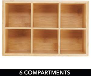 Boîte de rangement pour thé et aliments en bambou-Étui en bois pour sachets de thé, café, collations, sucre, édulcorants - Product Image 5