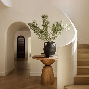 Mesa de Comedor Redonda de Madera de Teca Sólida, Éxito de Ventas, Mesa de Comedor Moderna de Madera de Teca para Muebles de Exterior en Restaurantes, Hoteles y Villas - Bibury - Product Image 4