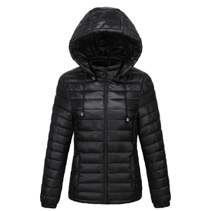 Veste bouffante à col montant personnalisée 2025 pour femmes, veste en coton vierge bon marché, veste à capuche pour l'hiver, motif de style High Street, vente en gros - Product Image 3