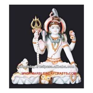 Statue religieux seigneur Shiv en marbre - Product Image 1