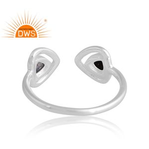 New Trending 925 Sterling Silver Natural <b>Black</b> Onyx & Labradorite Gemstone <b>Ring</b> Custom Jewelry For <b>Women</b> Gift For Her - Product Image 3