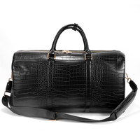 Nouveau Crocodile Print hommes grande capacité en cuir pochette sac de sport à la mode fermeture à glissière voyage et affaires sac en gros