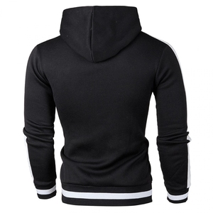 Conjuntos de traje de jogging de invierno personalizados para hombre chándal de maternidad negro con capucha con característica de patrón sólido - Product Image 3
