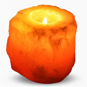 Porte-bougie en sel de l'Himalaya, sel de roche naturel pour la décoration de la maison, prospérité, harmonie, bien-être et guérison naturelle - Product Image 6