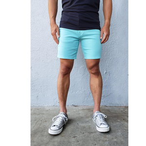 BD กางเกงขาสั้นผู้ชายเอวกลางฤดูร้อนแบบลำลองผ้าอ๊อกซ์ฟอร์ดระบายอากาศได้ดีโลโก้ด้านหน้าล้างทำความสะอาดหน้าจอผ้าไหม - Product Image 1