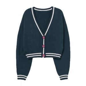 Vêtements personnalisables col en V tricoté College Sorority & Fraternity pulls et cardigans pour femmes style décontracté bouton printemps - Product Image 5