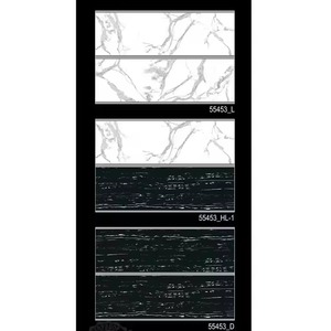 ใหม่ขนาด300X450มม. กระเบื้องปูพื้นเซรามิกขัดเงาสำหรับตกแต่งวิลล่าหยักลายนูนสีดำ12x18 - Product Image 3