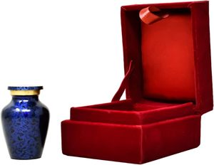 Petites urnes pour les cendres humaines, urne souvenir, urne pour les cendres humaines Femme adulte, funérailles maman et papa pour les cendres, livré avec étui bleu - Product Image 5