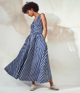 Robe longue décontractée sans manches avec col en v et boutons à la cheville, nouvelle ligne imprimée - Product Image 4