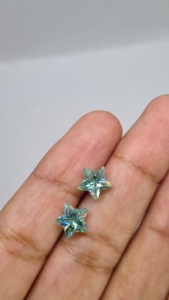 เพชรโมอิสเจียระไนรูปดาว9มม. เพชรโมอิสและต่างหู3.86 2ชิ้นและเครื่องประดับเพชรอื่นๆ - Product Image 3