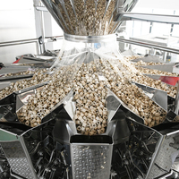 Máquina Empacadora Vertical Automática VFFS con Pesadora Multicabezal para Palomitas de Maíz, Snacks Inflados, Frutas Secas y Nueces