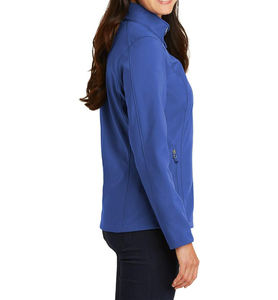 Chaqueta Softshell transpirable impermeable para mujer a prueba de viento con cierre de cremallera Servicio OEM Patrón impreso - Product Image 5
