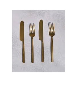 Tendance Hôtel Restaurant Mariage Couverts Réutilisables Or Acier Inoxydable 24 Pcs Cadeau Couverts En Métal - Product Image 5